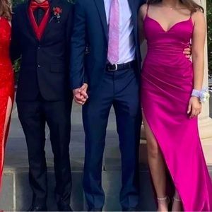 Prom dress! Magenta/hot pink. Sheath corset dress!